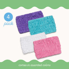 Turbie Twist blue headband fits all hair types with gentle comfort.