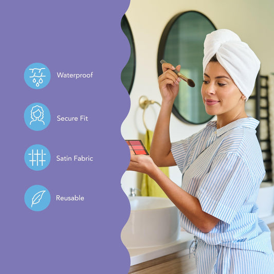 Turbie Twist Stylin' Shower Cap protects styles while you shower.