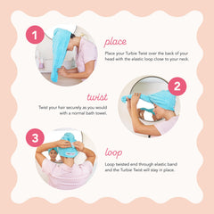 Turbie Twist anti-frizz towel minimizes friction for smoother hair