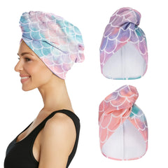 Turbie Twist Mermaid hair towel wrap, quick gentle drying for all hair types.