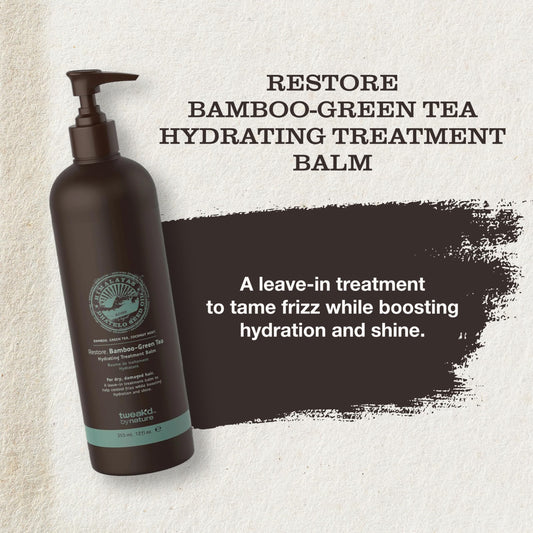 Tweak’d by Nature Restore Leave-In Balm pour cap for quick, easy application