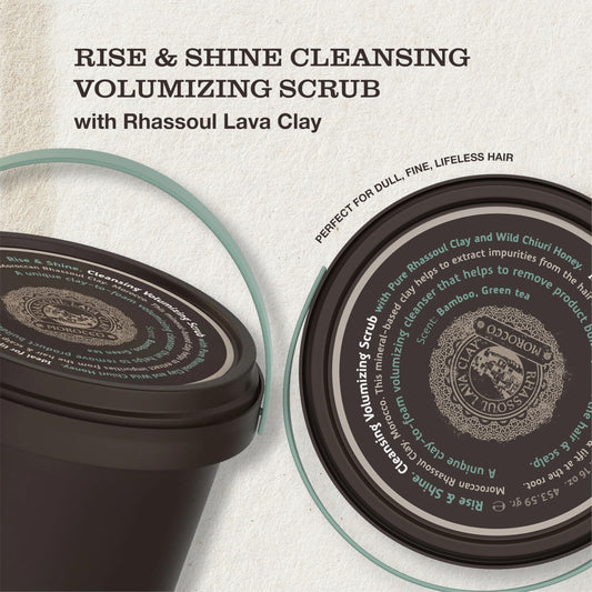 Tweak'd Rise & Shine bottle being poured, showing exfoliation and scalp cleansing.