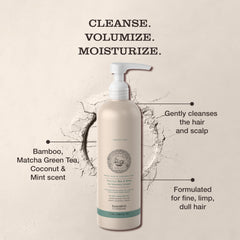Rise & Shine roots lifted by shampoo providing natural volume