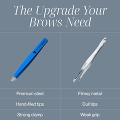 TWEEZER GURU angled forceps for fine facial hairs and quick touch-ups