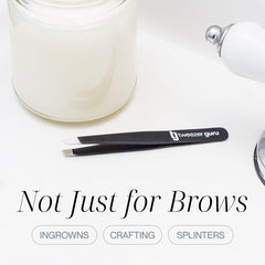 TWEEZER GURU everyday use eyebrow plucking tweezers for clean results