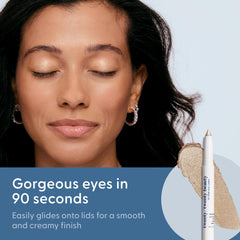 Silky-glide Visionary Eyeshadow Stick formula delivering smooth color.