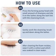 TWILASH BY DLY eye-friendly foam with mild aroma around the eye area.