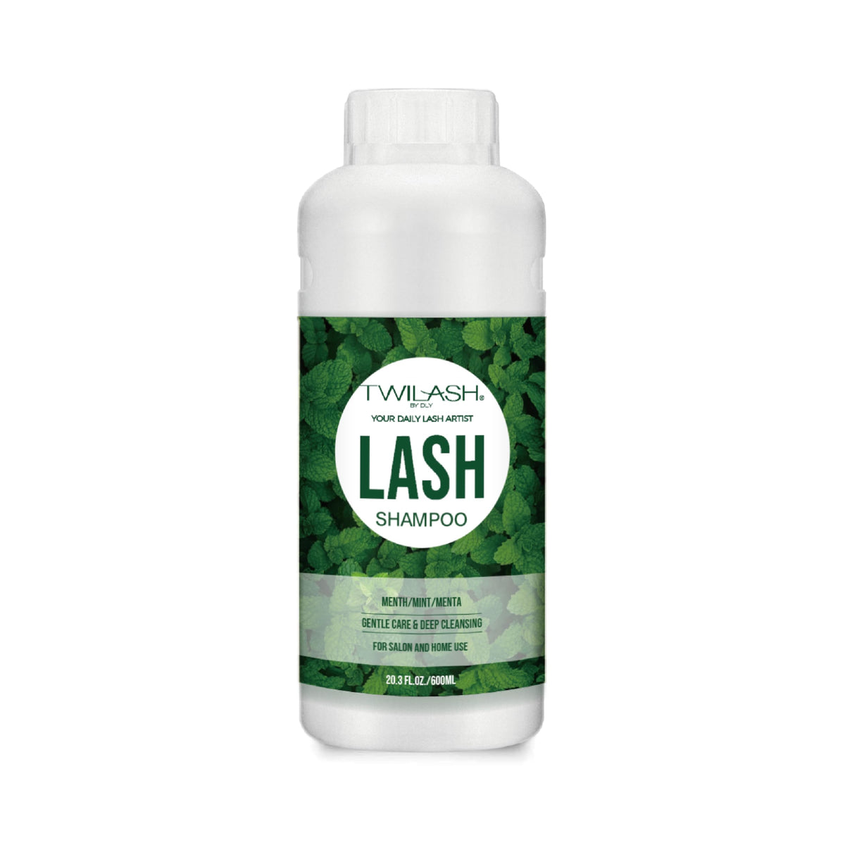TWILASH BY DLY lash shampoo 600ml bottle view for salon and home use