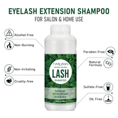 TWILASH BY DLY lash shampoo foaming texture demonstrating gentle cleansing