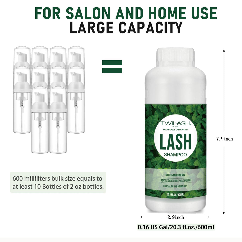 TWILASH BY DLY lash shampoo front label highlights vegan cruelty-free formula