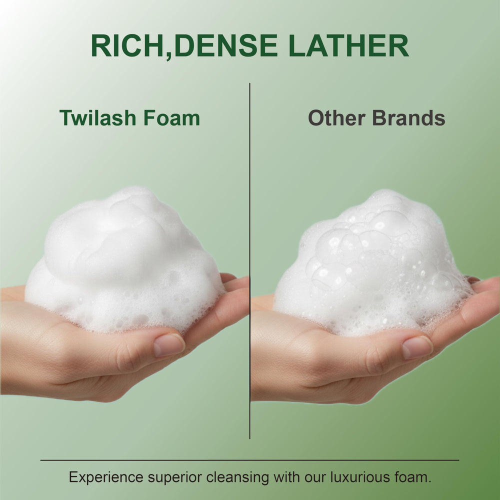 Micro-foam cleanse penetrates between lashes to remove buildup