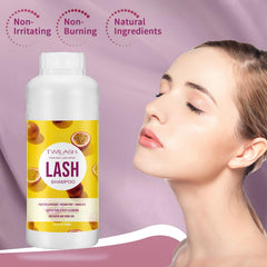 Passion fruit scented TWILASH BY DLY lash shampoo bottle