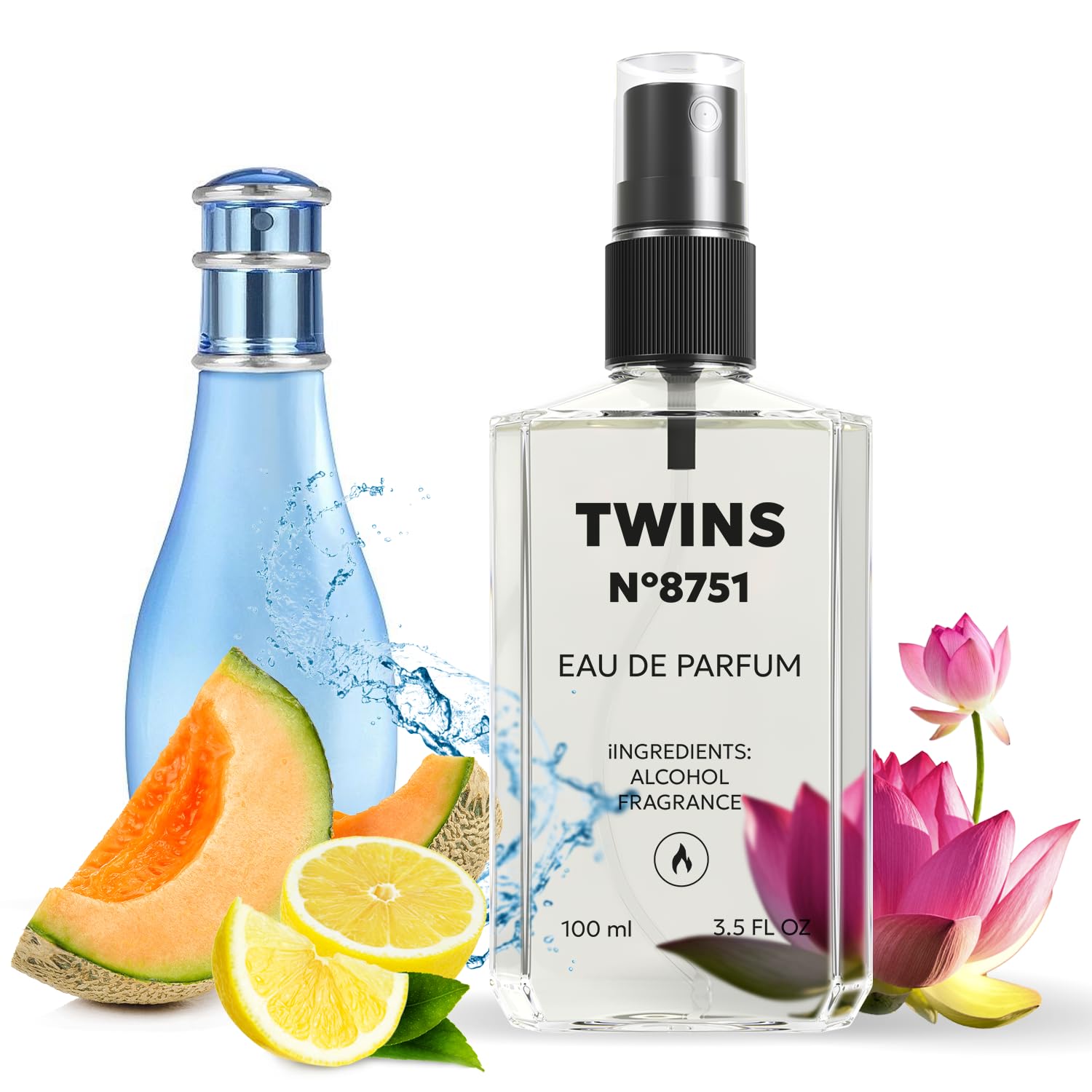 TWINS Impression of Cool Water Woman bottle for everyday freshness