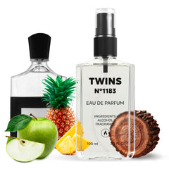 TWINS PARFUM Impression of Aventus bottle close-up for premium daily wear.
