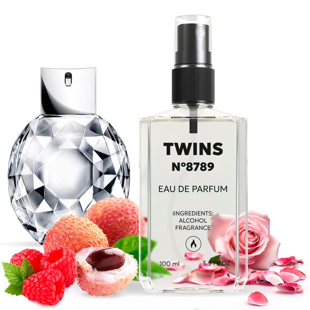 TWINS Impression of Diamonds bottle front, elegant design for evening wear