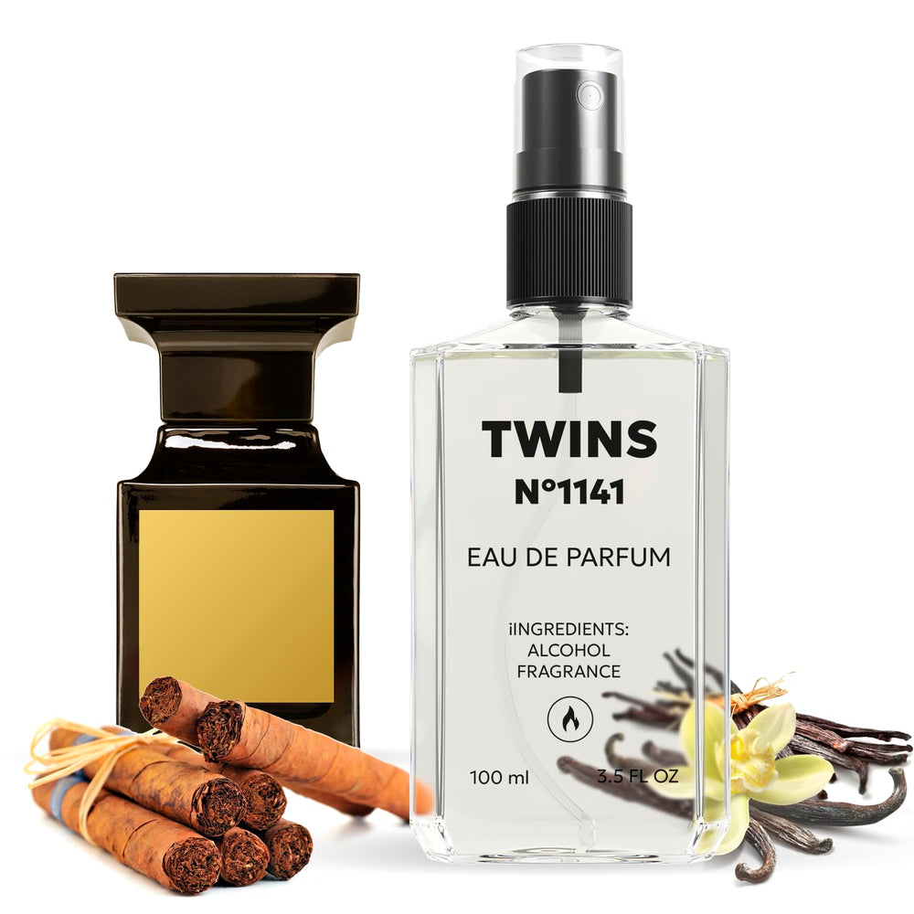 TWINS Impression of Tobacco. Vanille bottle displaying warm tobacco and vanilla notes for everyday wear