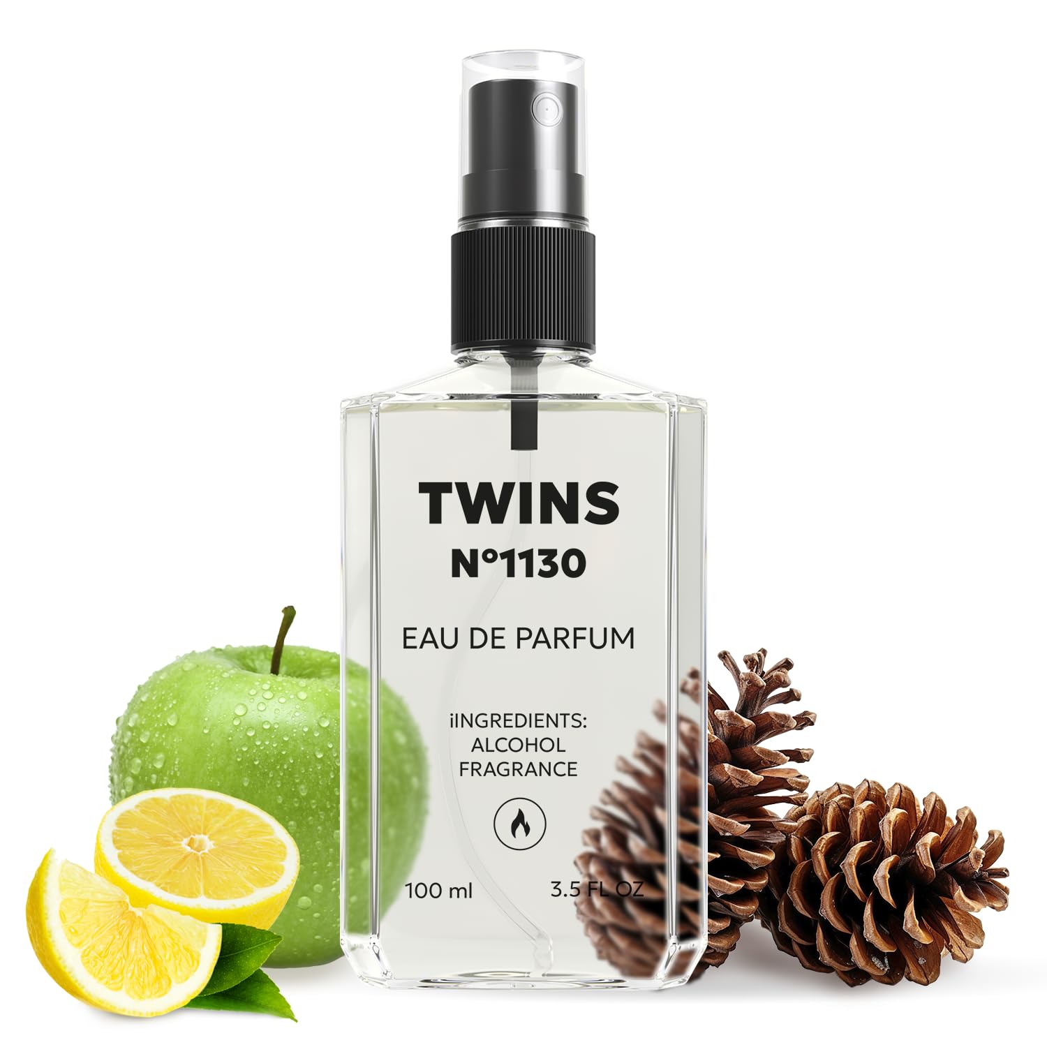 TWINS Parfum Impression Light Blue bottle front for everyday elegance.