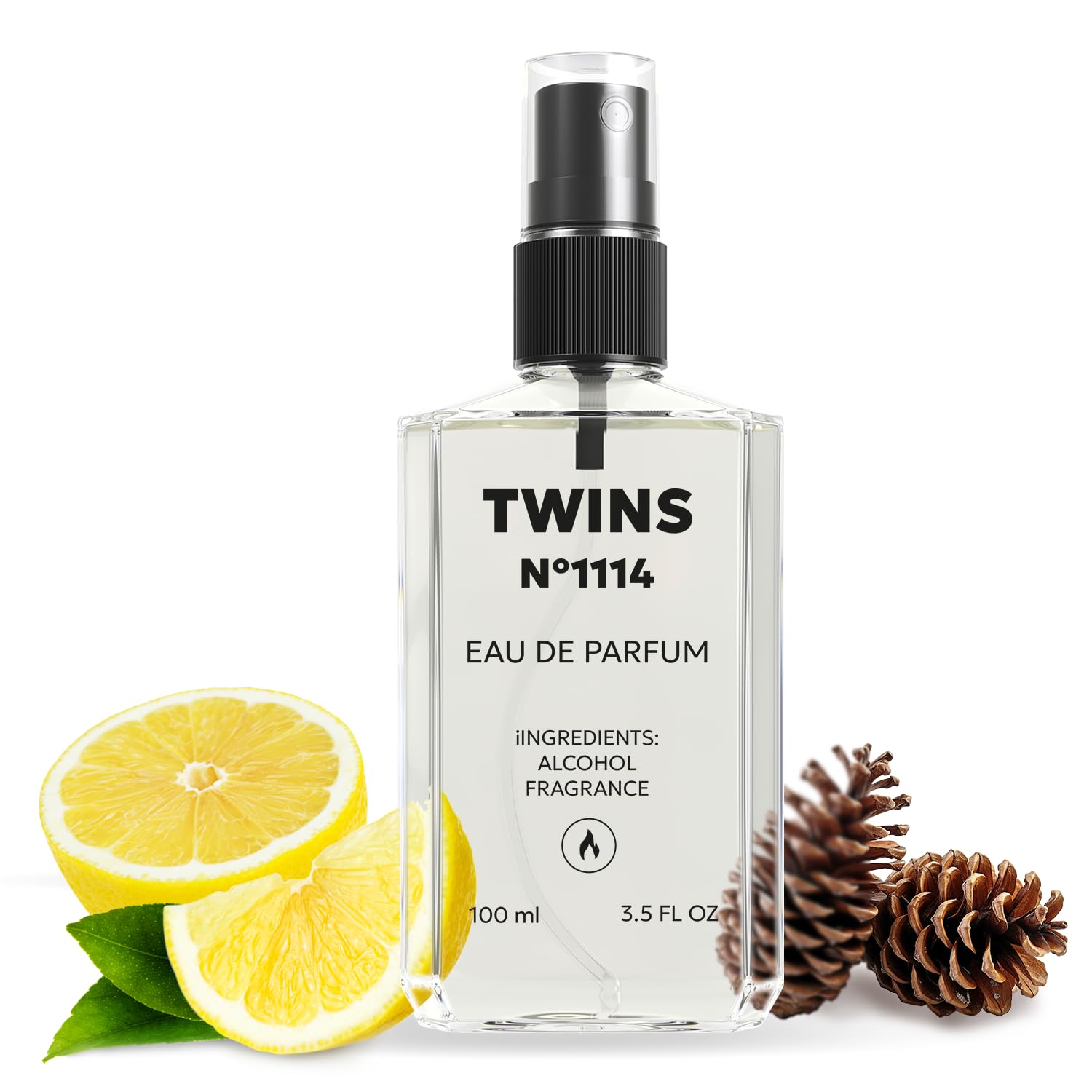 TWINS PARFUM No.1114 bottle front view, ideal for everyday wear and easy pairing.