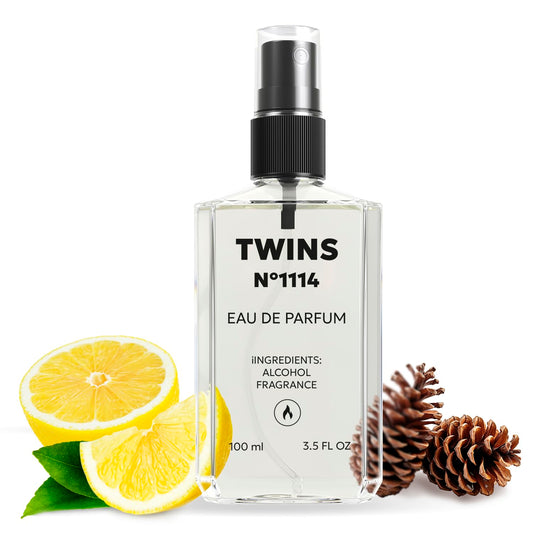 TWINS PARFUM No.1114 bottle front view, ideal for everyday wear and easy pairing.