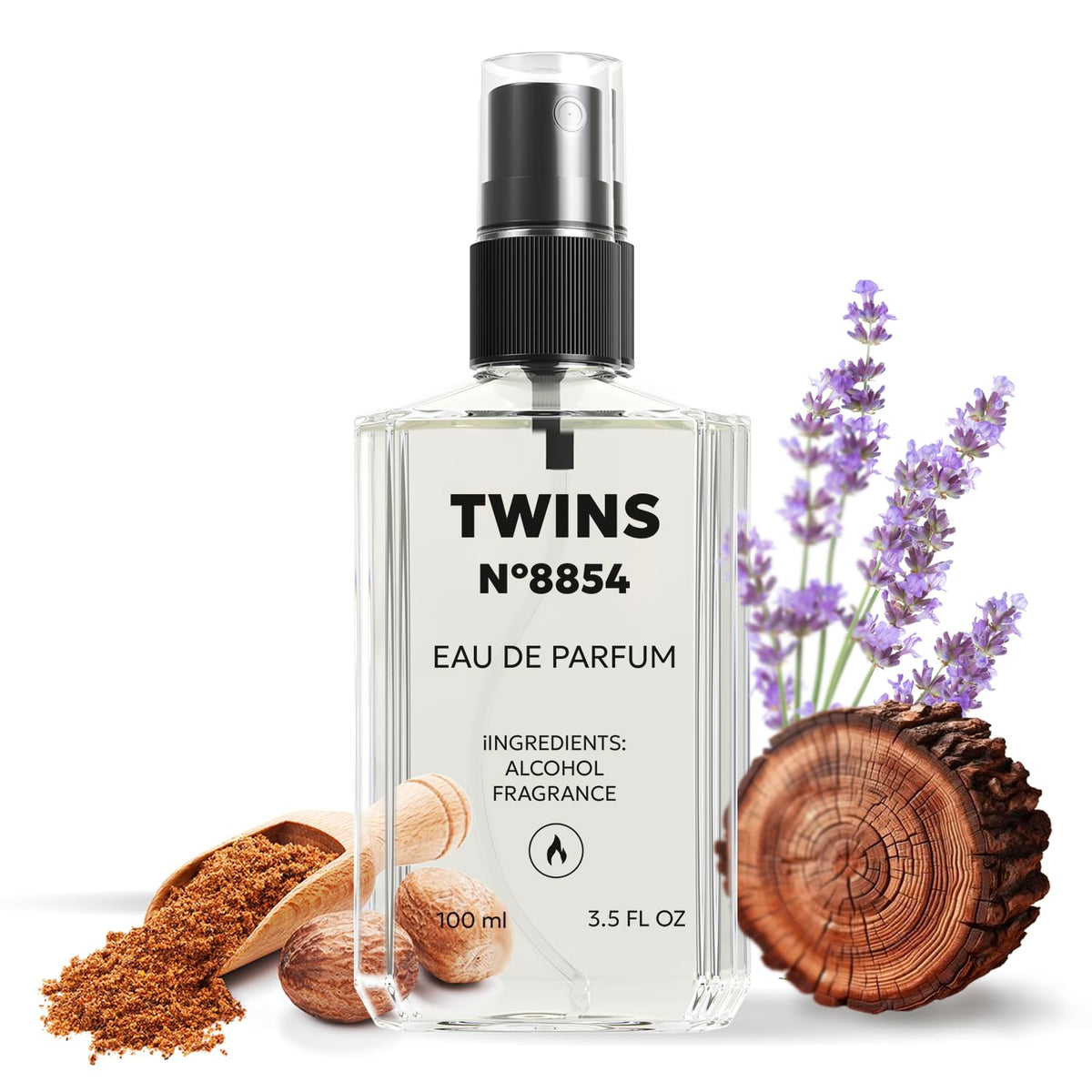 TWINS No.8854 bottle front showing sleek design for everyday wear