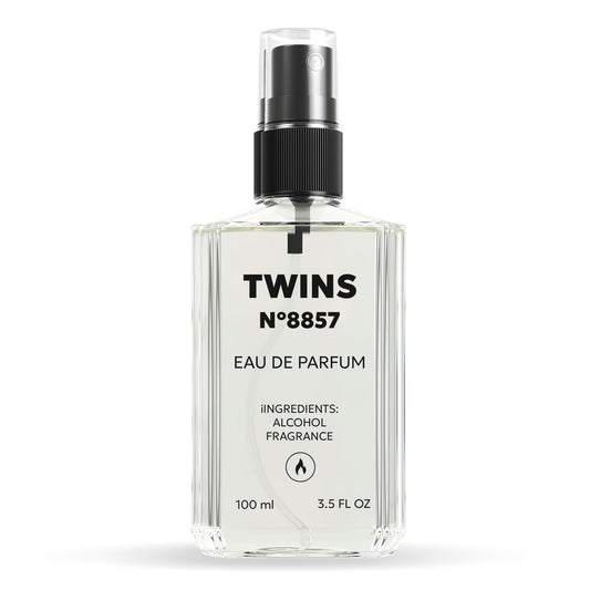TWINS PARFUM No.8857 bottle-front view showing sleek design for daily wear