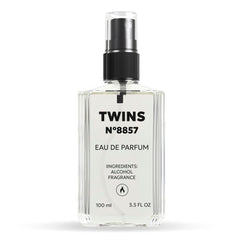 TWINS PARFUM No.8857 bottle-front view showing sleek design for daily wear