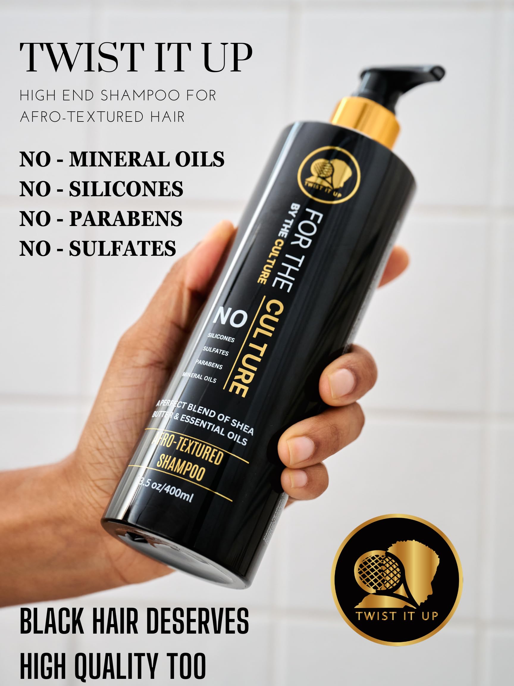 Twist It Up label highlights sulfate-free cleansing.
