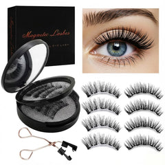 TWMKLP magnetic eyelashes with applicator for glue-free, secure application.