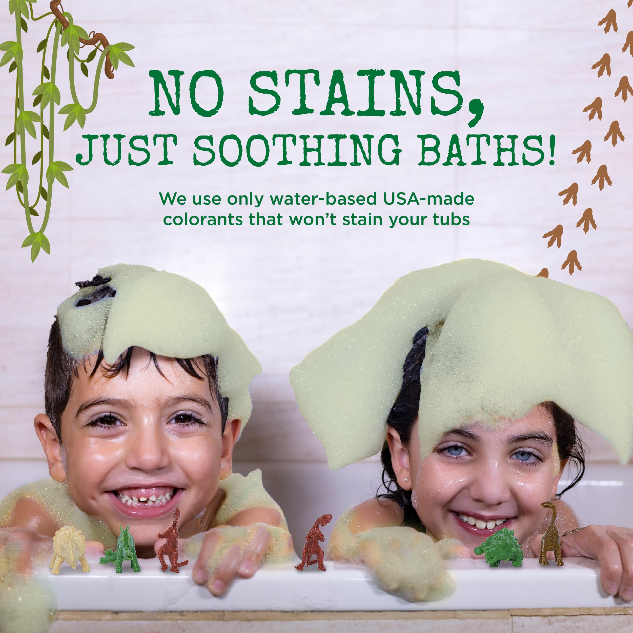 Gift-ready packaging of Two Sisters dinosaur bath bombs