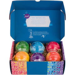 Two Sisters gift-box ready bath bomb pack makes a charming present.