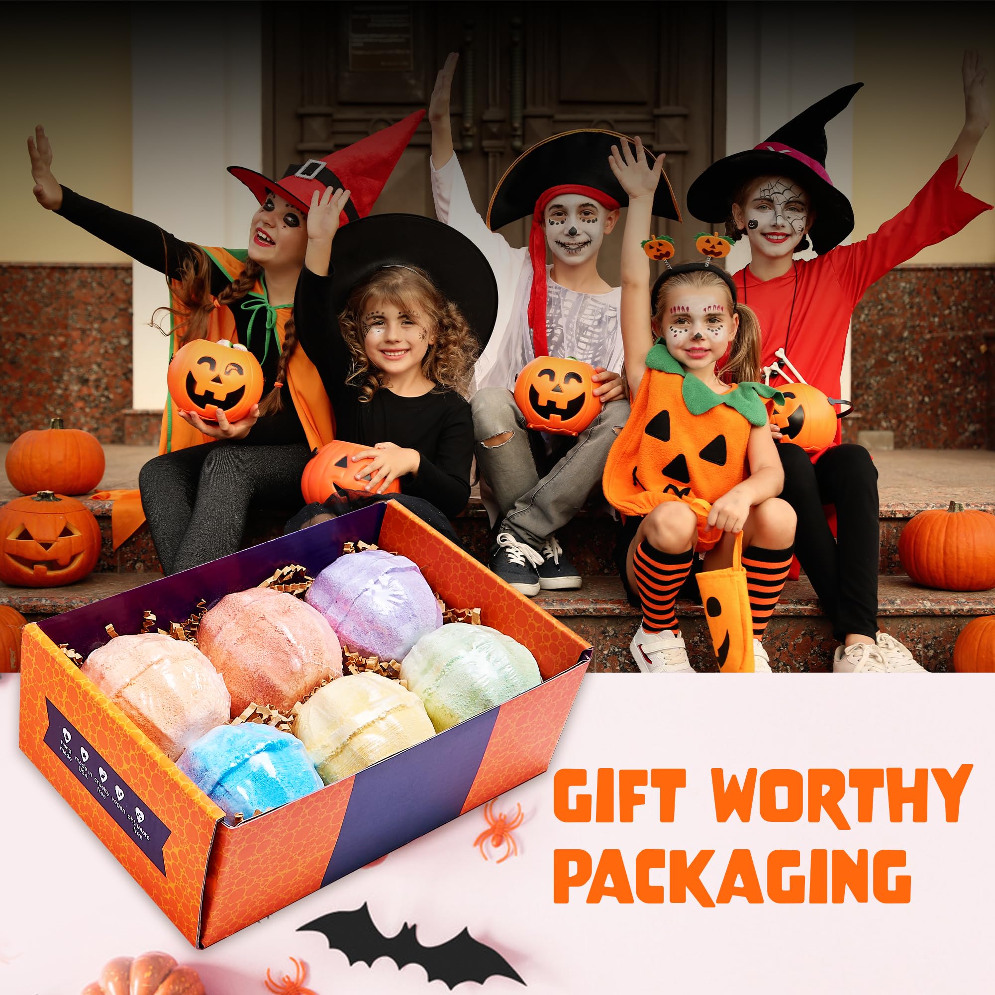 Two Sisters Halloween bath bombs provide long lasting fizz for baths