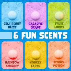 Six-fragrance box shows fruity scents to spice up each bath.
