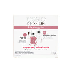 two-step application diagram from essie gel couture highlighting quick process