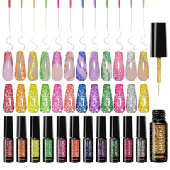 TwoEIGHT reflective glitter gel liner bottle showing diamond sparkle