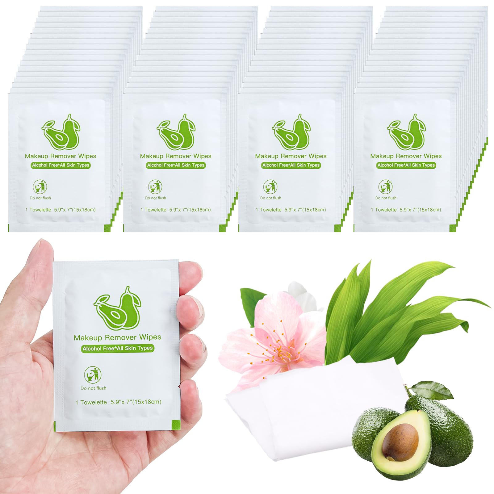 Twoworld bulk makeup wipes 200-pack designed for travel cleansing.