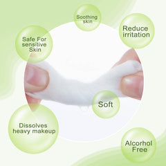 twoworld Gentle Cleansing Wipes nonwoven texture resists tearing while removing makeup.