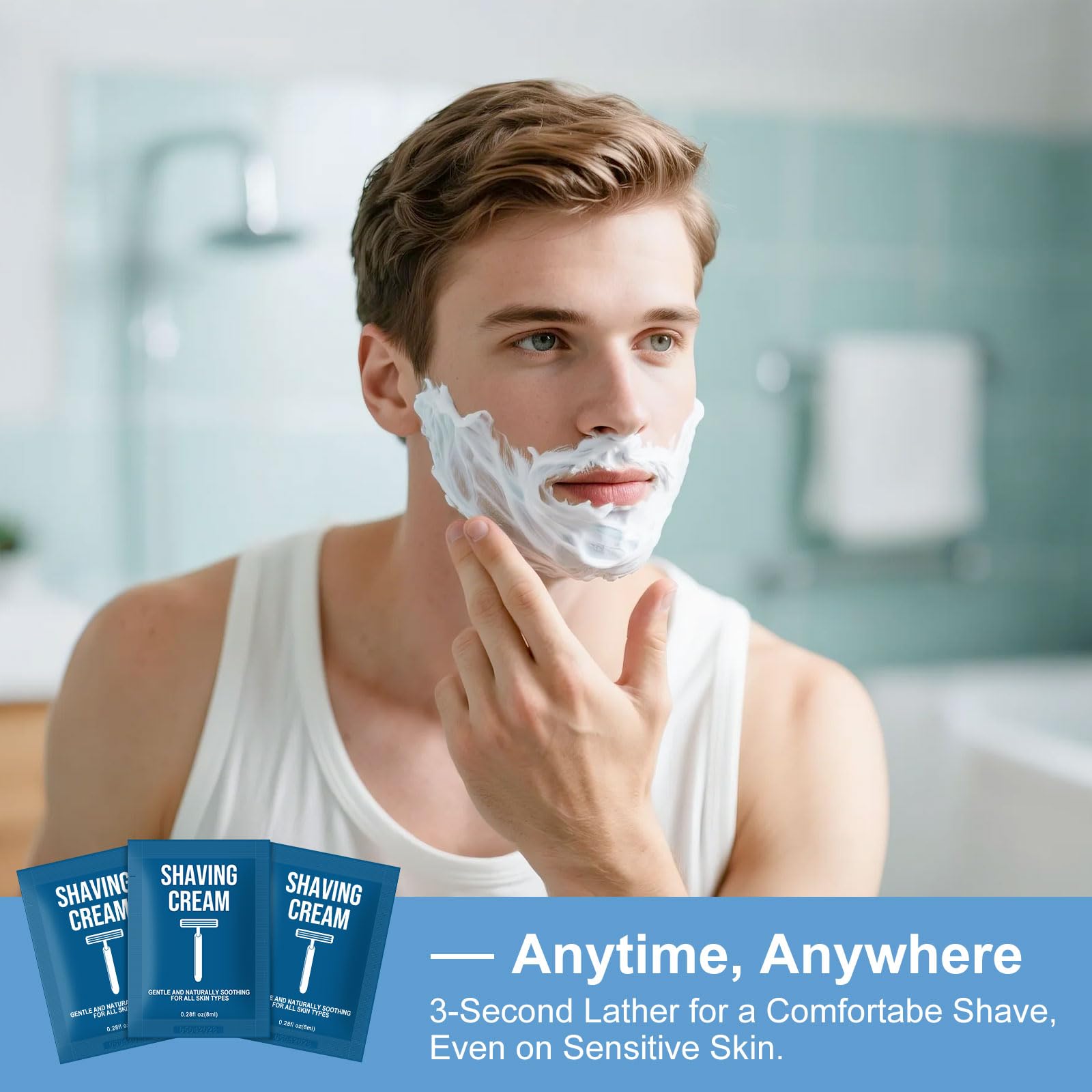 Twoworld hotel amenity display showcases convenient skincare for guests.