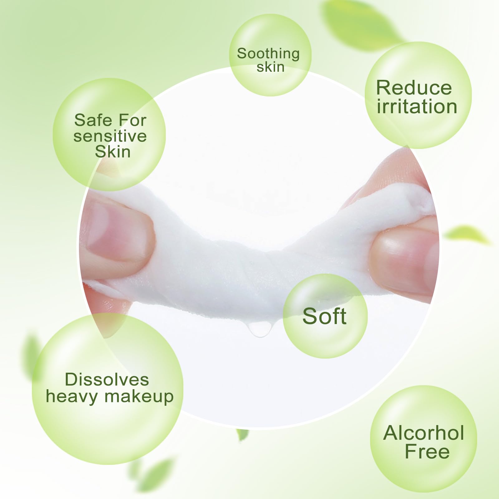 Twoworld towelettes measure 15x18 cm for full-face cleansing.