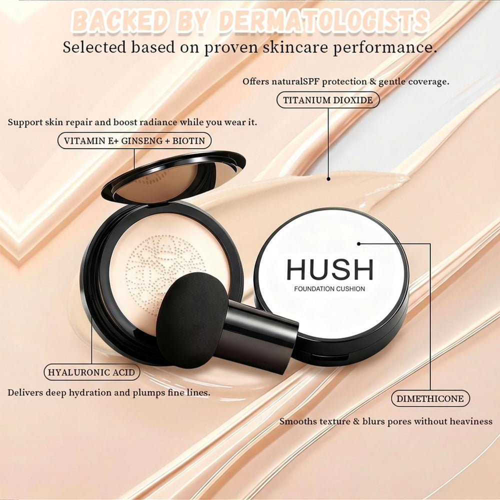 TWWKDD Hush Foundation swatch, buildable coverage with breathable texture