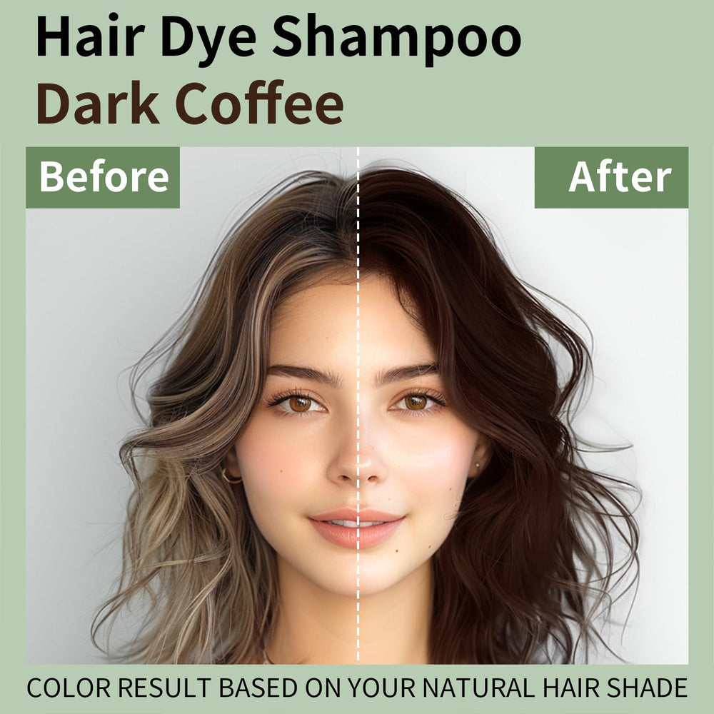 TYAYW Dark Coffee Hair Dye Shampoo foaming application shows creamy lather for quick color