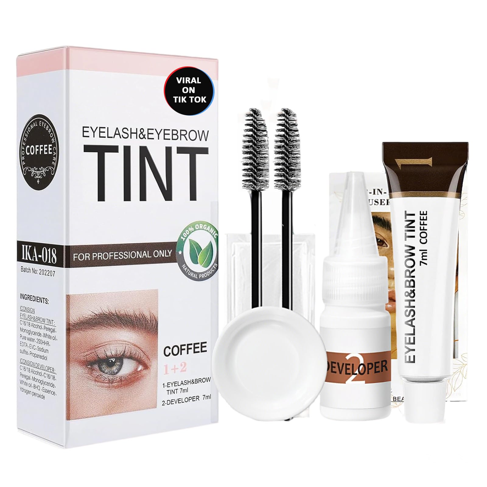 TYAYW Eyelash Color Kit Coffee for defined lashes with long-lasting tint.