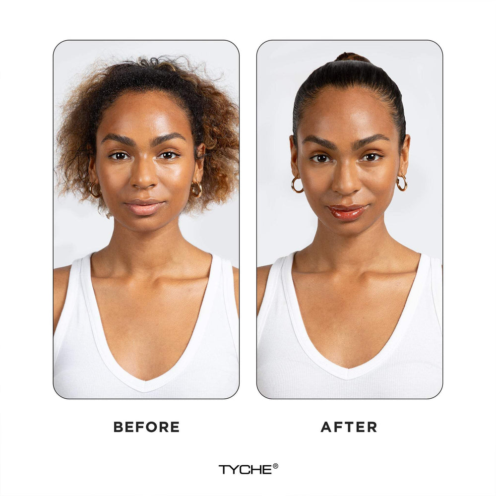 Tyche TruEDGE Pineapple formula smooths the hairline for 24-hour hold.