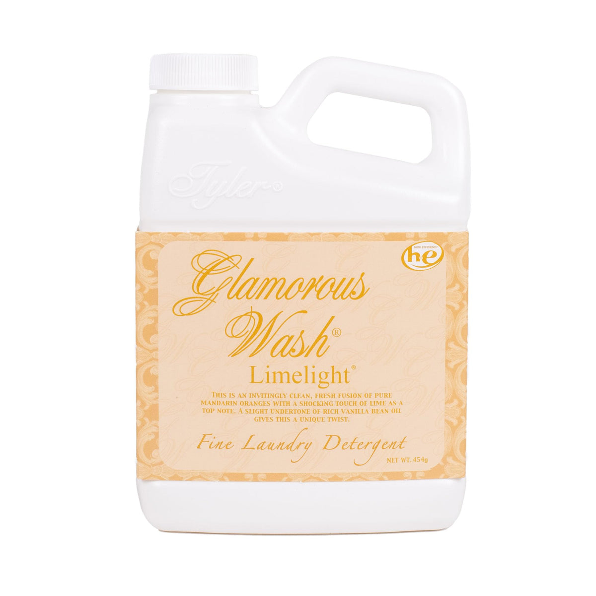 Tyler Candle Company Limelight bottle pour highlights fresh mandarin-lime fragrance for laundry