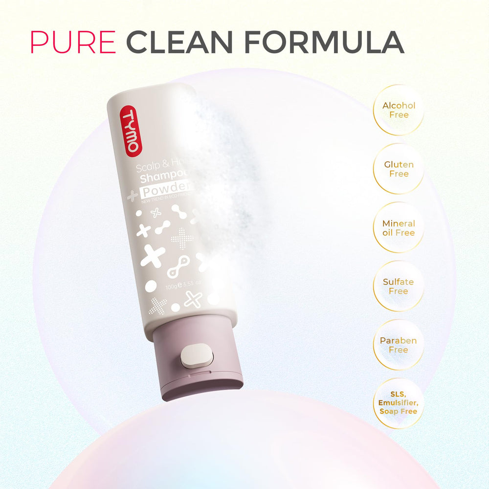 TYMO silicone-free solution reduces buildup for everyday volume and manageability