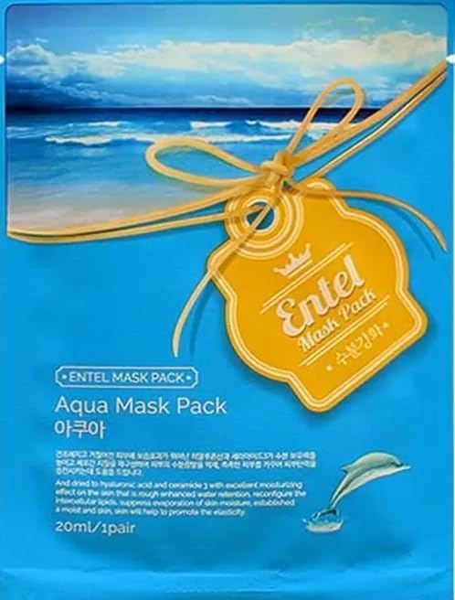 Typology Entel Aqua Sheet Masque image paired with D41 moisturizer for enhanced hydration.