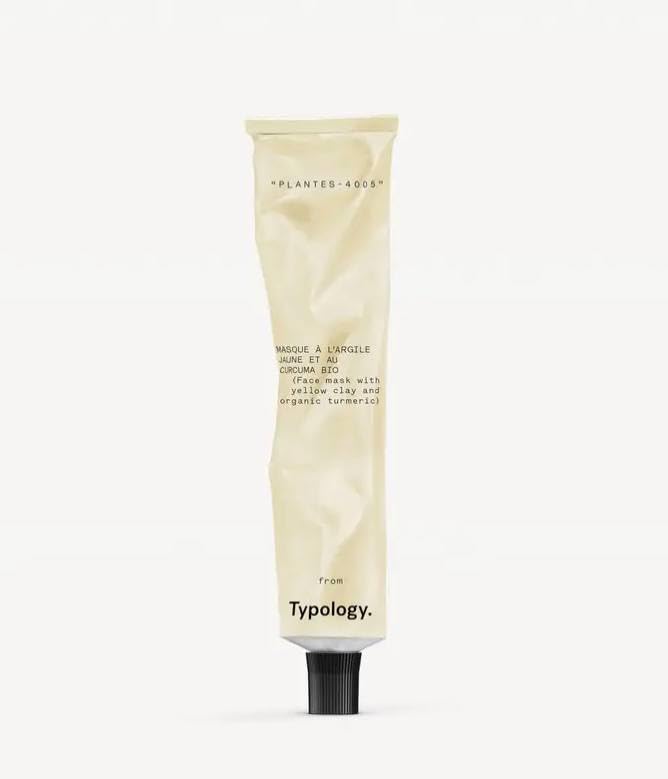 Typology P74 Radiance Masque jar texture close-up, showcasing a creamy glow for brighter skin.
