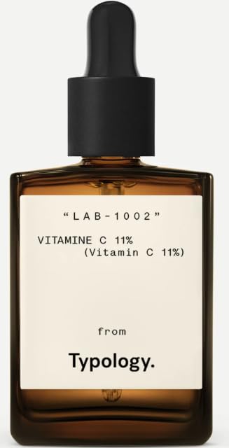 Typology Radiance Serum bottle with dropper for radiant, even complexion.