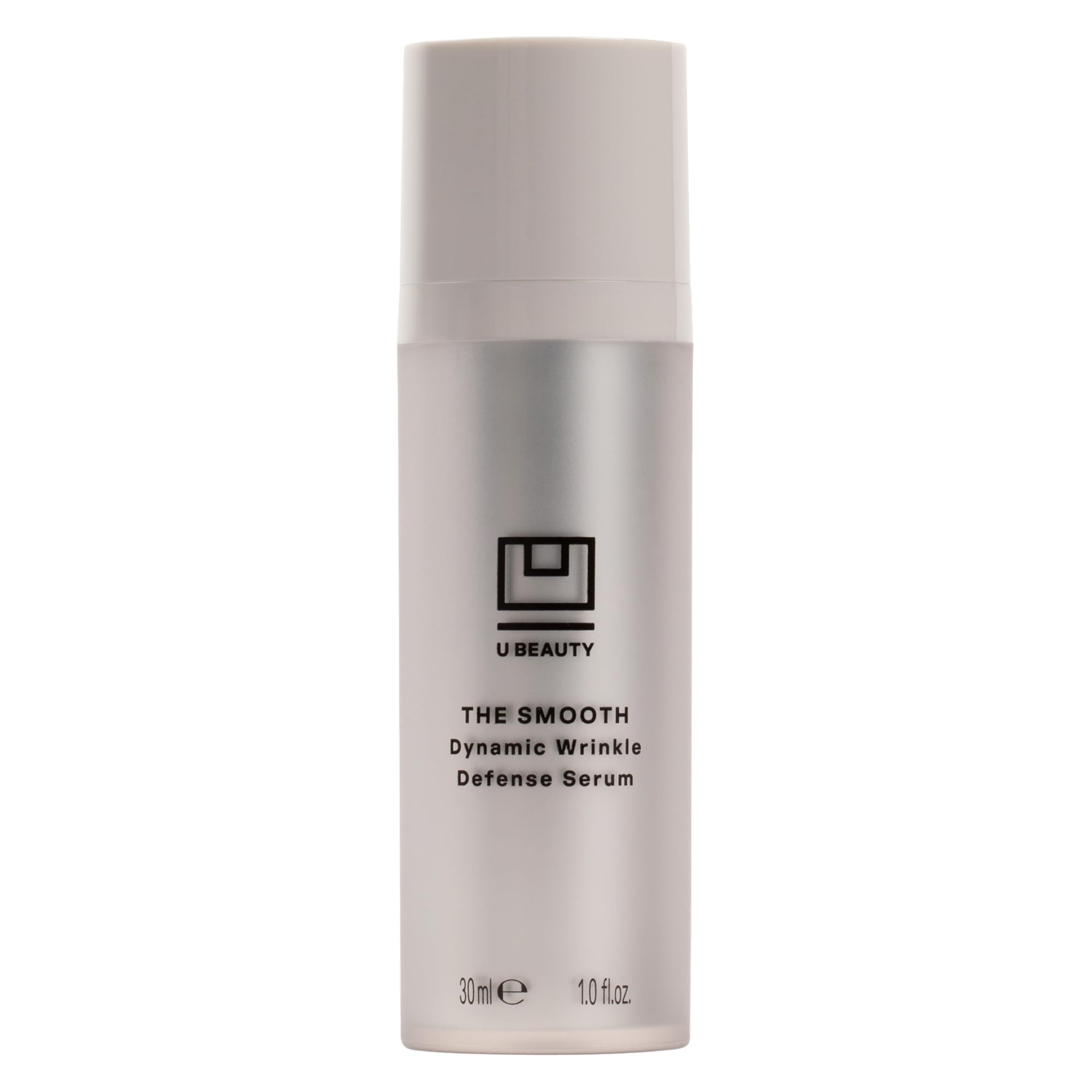 U Beauty The SMOOTH serum bottle close-up showing premium packaging for daily anti-aging care