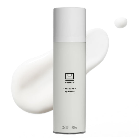 U Beauty The SUPER Hydrator jar close-up showing rich texture for deep hydration.