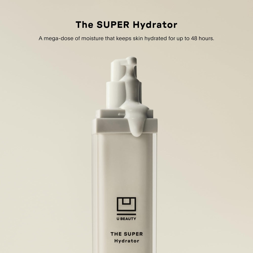 Texture swatch of U Beauty The SUPER Hydrator on skin showing smooth feel.